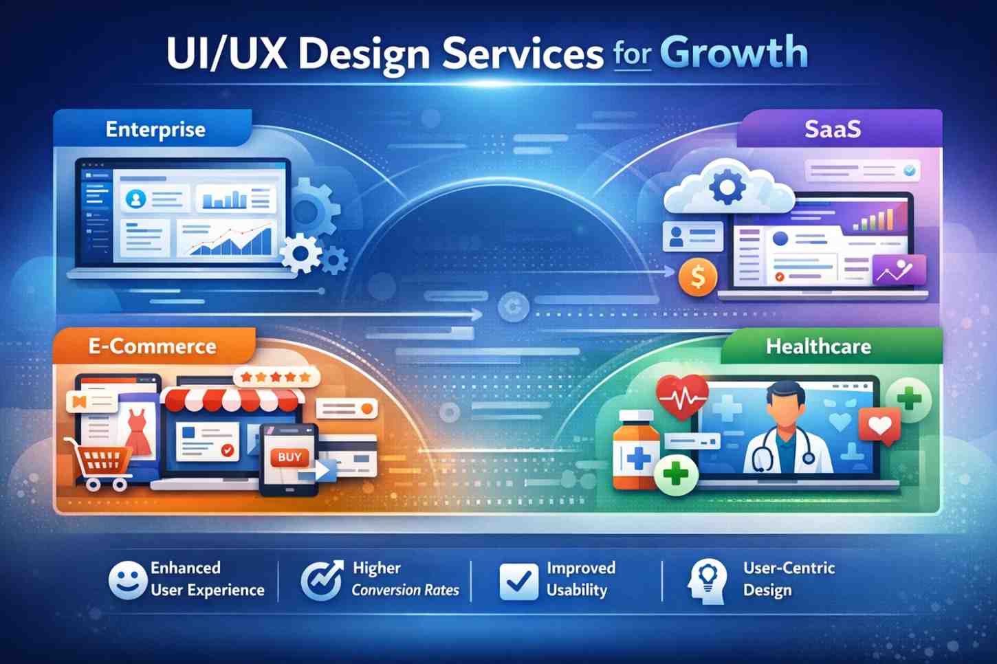 UI UX Design Services for SaaS, E-commerce & Enterprise Growth